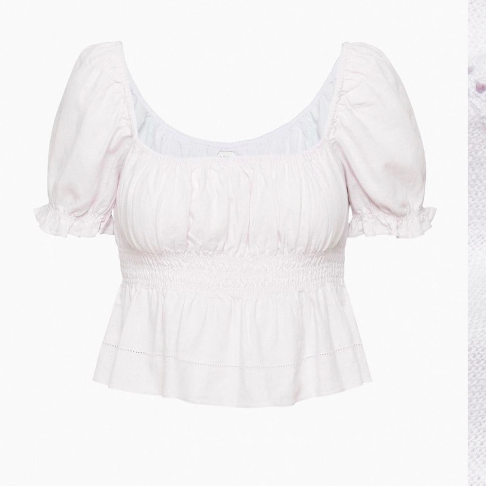 Sunday Best Janis BLUE Puff Sleeve Top